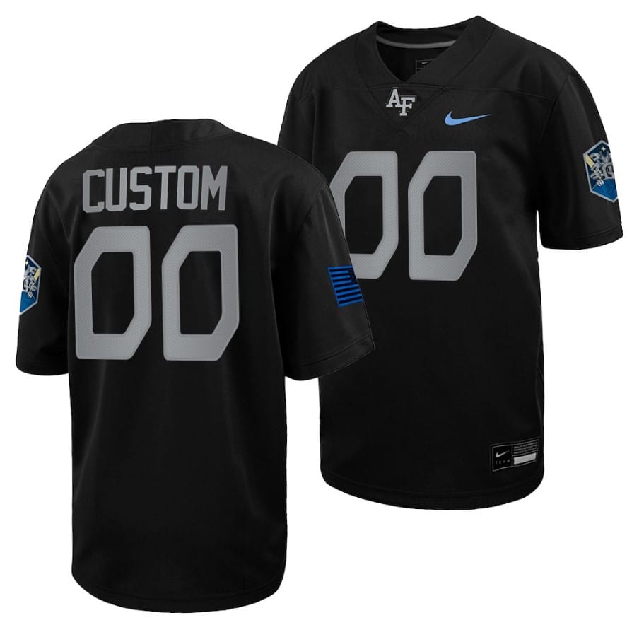 Custom Air Force Falcons Jersey Name and Number Football 2022 Space Force Rivalry Alternate Black