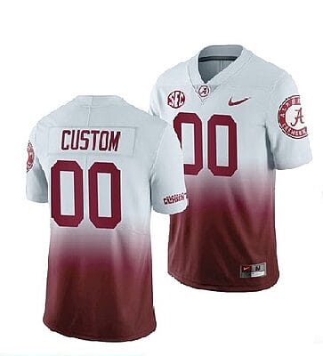Custom Alabama Crimson Tide Jersey Name And Number College NCAA Football Red White