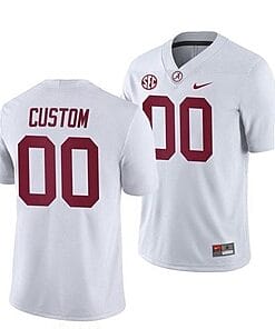 Custom Alabama Crimson Tide Jersey Name And Number College NCAA Football Replica White