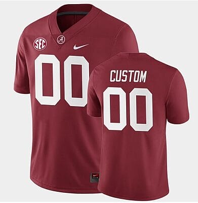 Custom Alabama Crimson Tide Jersey Name And Number College NCAA Football Red