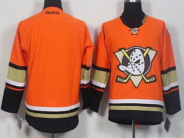 Custom Anaheim Ducks Jersey Name And Number Reebok Alternate Orange Hockey