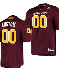 Custom Arizona State Sun Devils Jersey Name and Number NCAA College Football Maroon Replica