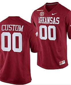 Custom Arkansas Razorbacks Jersey Name and Number NCAA College Football 2022 Liberty Bowl Equality Cardinal