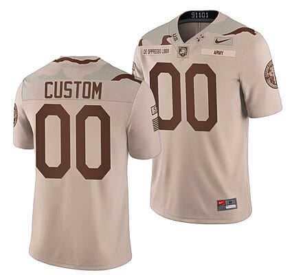 Custom Army Black Knights Jersey Name and Number NCAA College Football Oatmeal United We Stand Rivalry