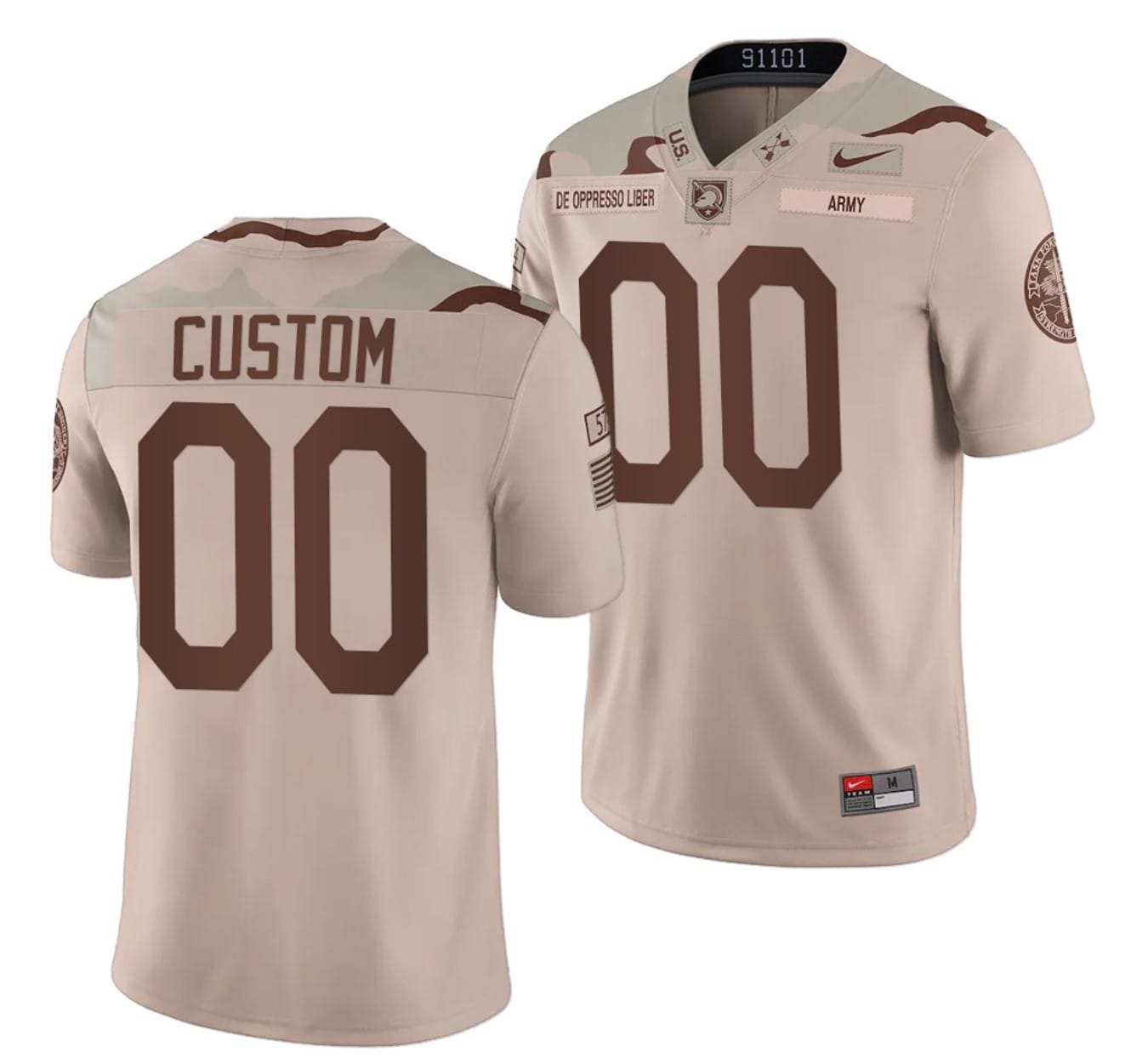 Custom Army Black Knights Jersey Name and Number NCAA College Football Oatmeal United We Stand Rivalry