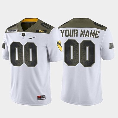Custom Army Black Knights Jersey Name and Number NCAA College Football White
