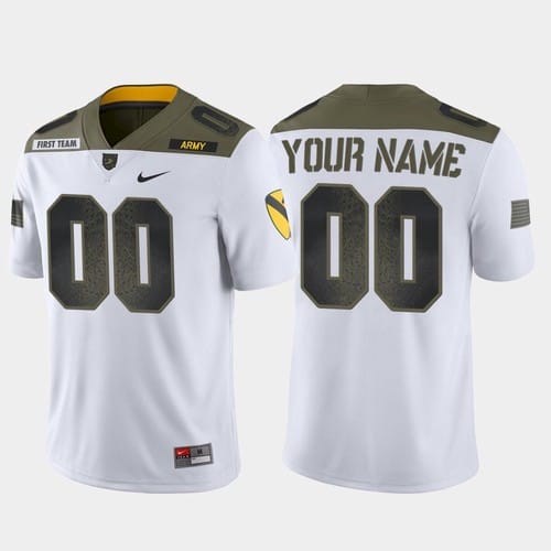 Custom Army Black Knights Jersey Name and Number NCAA College Football White