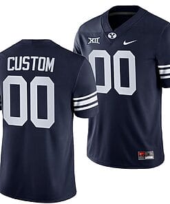 Custom BYU Cougars Jersey Name and Number NCAA College Football 2022 Big Navy
