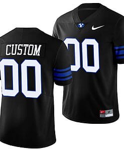 Custom BYU Cougars Jersey Name and Number NCAA College Football 2022 Shamrock Series Black