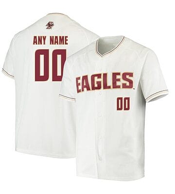 Custom Boston College Eagles Baseball Jersey Name and Number NCAA White