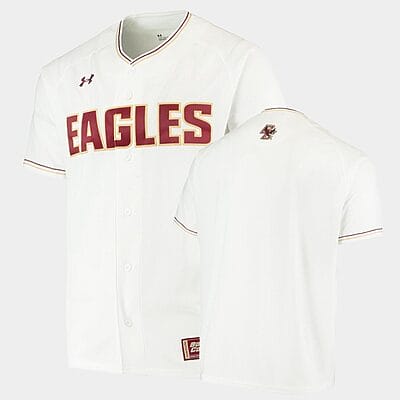 Custom Boston College Eagles Baseball Jersey Name And Number College White