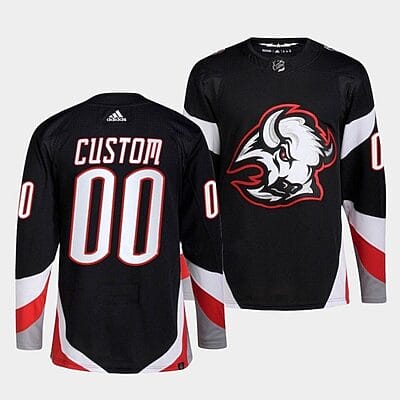 Custom Buffalo Sabres Jersey Name And Number 2022-23 Black