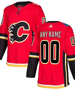 Custom Calgary Flames Jersey Name And Number 2017-2018 Red Hockey Home NHL