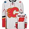 Custom Calgary Flames Jersey Name And Number White