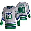 Custom Carolina Hurricanes Jersey Name And Number 2020-21 Reverse Retro Alternate Grey NHL