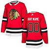 Custom Chicago Blackhawks Jersey Name And Number Red Drift Fashion