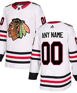 Custom Chicago Blackhawks Jersey Name And Number White