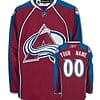 Custom Colorado Avalanche Jersey Name And Number Red