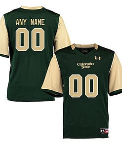Custom Colorado State Rams Jersey Name and Number NCAA College Football Green