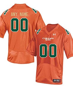 Custom Colorado State Rams Jersey Name and Number NCAA College Football Orange