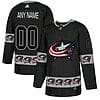 Custom Columbus Blue Jackets Jersey Name And Number Black Team Logos Fashion