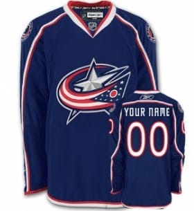 Custom Columbus Blue Jackets Jersey Name And Number Blue