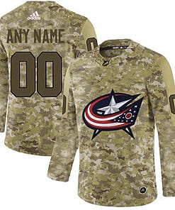 Custom Columbus Blue Jackets Jersey Name And Number Camo