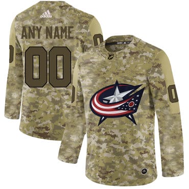Custom Columbus Blue Jackets Jersey Name And Number Camo