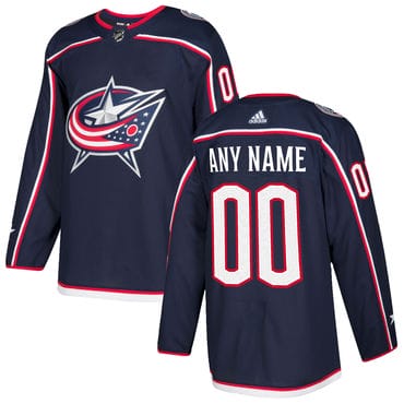 Custom Columbus Blue Jackets Jersey Name And Number Navy Blue Home NHL Hockey