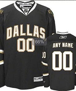 Custom Dallas Stars Jersey Name And Number Black