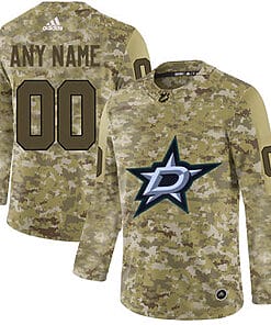 Custom Dallas Stars Jersey Name And Number Camo
