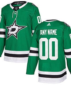 Custom Dallas Stars Jersey Name And Number Green Home NHL