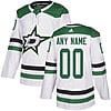 Custom Dallas Stars Jersey Name And Number White Away NHL