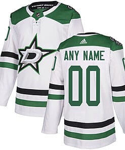 Custom Dallas Stars Jersey Name And Number White Away NHL