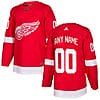Custom Detroit Red Wings Jersey Name And Number 2017-2018 Red Home Hockey NHL