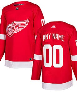 Custom Detroit Red Wings Jersey Name And Number 2017-2018 Red Home Hockey NHL