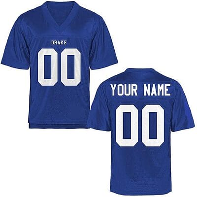 Custom Drake Bulldogs Jersey Name and Number NCAA College Football Blue
