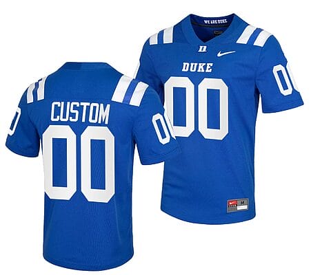 Custom Duke Blue Devils Jersey Name and Number NCAA College Football Replica Blue