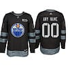 Custom Edmonton Oilers Jersey Name And Number 1917-2017 Black 100th Anniversary NHL