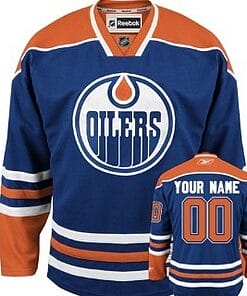 Custom Edmonton Oilers Jersey Name And Number Blue