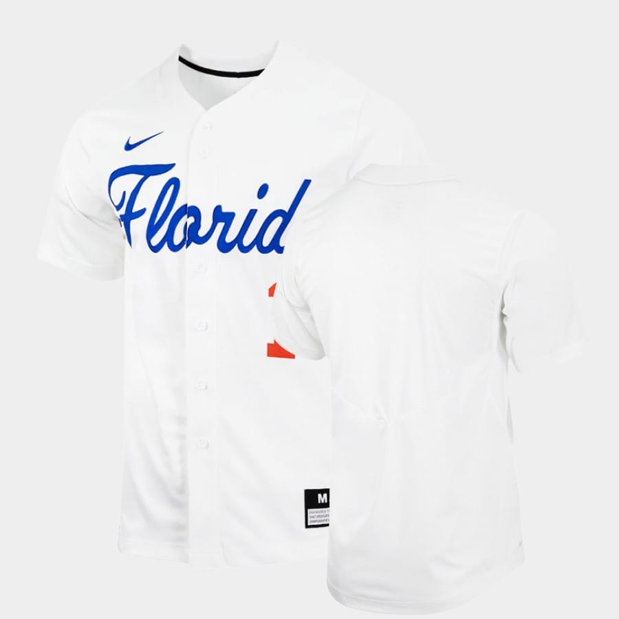 Custom Florida Gators Baseball Jersey Name And Number College White