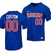 Custom Florida Gators Baseball Jersey Name And Number NCAA College Full Button Royal