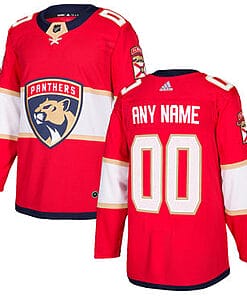 Custom Florida Panthers Jersey Name And Number 2017-2018 Red Home Hockey