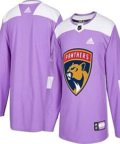 Custom Florida Panthers Jersey Name And Number Purple Pink Hockey Fights Cancer Practice