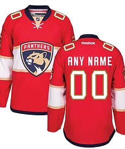 Custom Florida Panthers Jersey Name And Number Red Reebok Home Premier