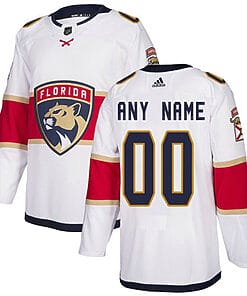 Custom Florida Panthers Jersey Name And Number White NHL