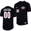 Custom Georgia Bulldogs Baseball Jersey Name And Number NCAA College Black