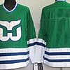Custom Hartford Whalers Jersey Name And Number Green Throwback