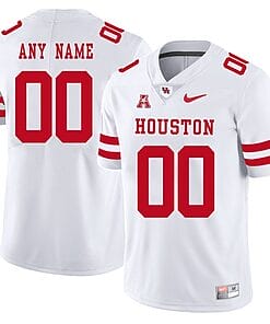 Custom Houston Cougars Jersey Name and Number NCAA College Football White