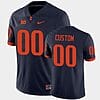 Custom Illinois Fighting Illini Jersey Name and Number NCAA College Football Navy